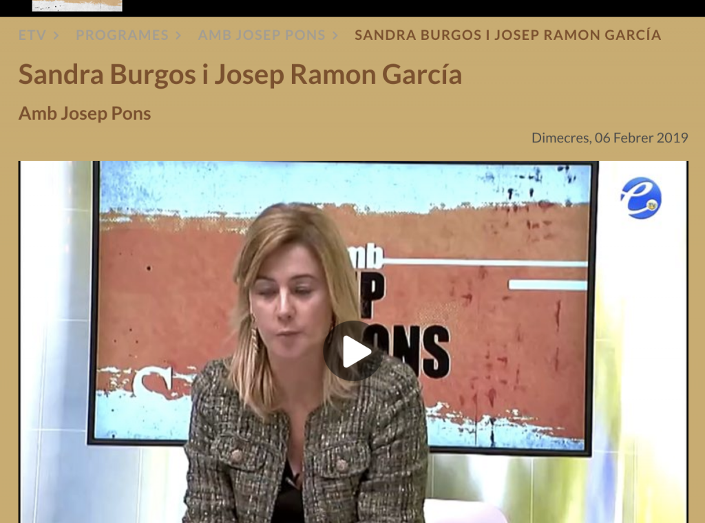 Amb Josep Pons intervenció de Sandra Burgos
